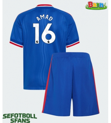 Manchester United Amad Diallo #16 Bortaställ Barn 2026-27 Kortärmad (+ Korta byxor)